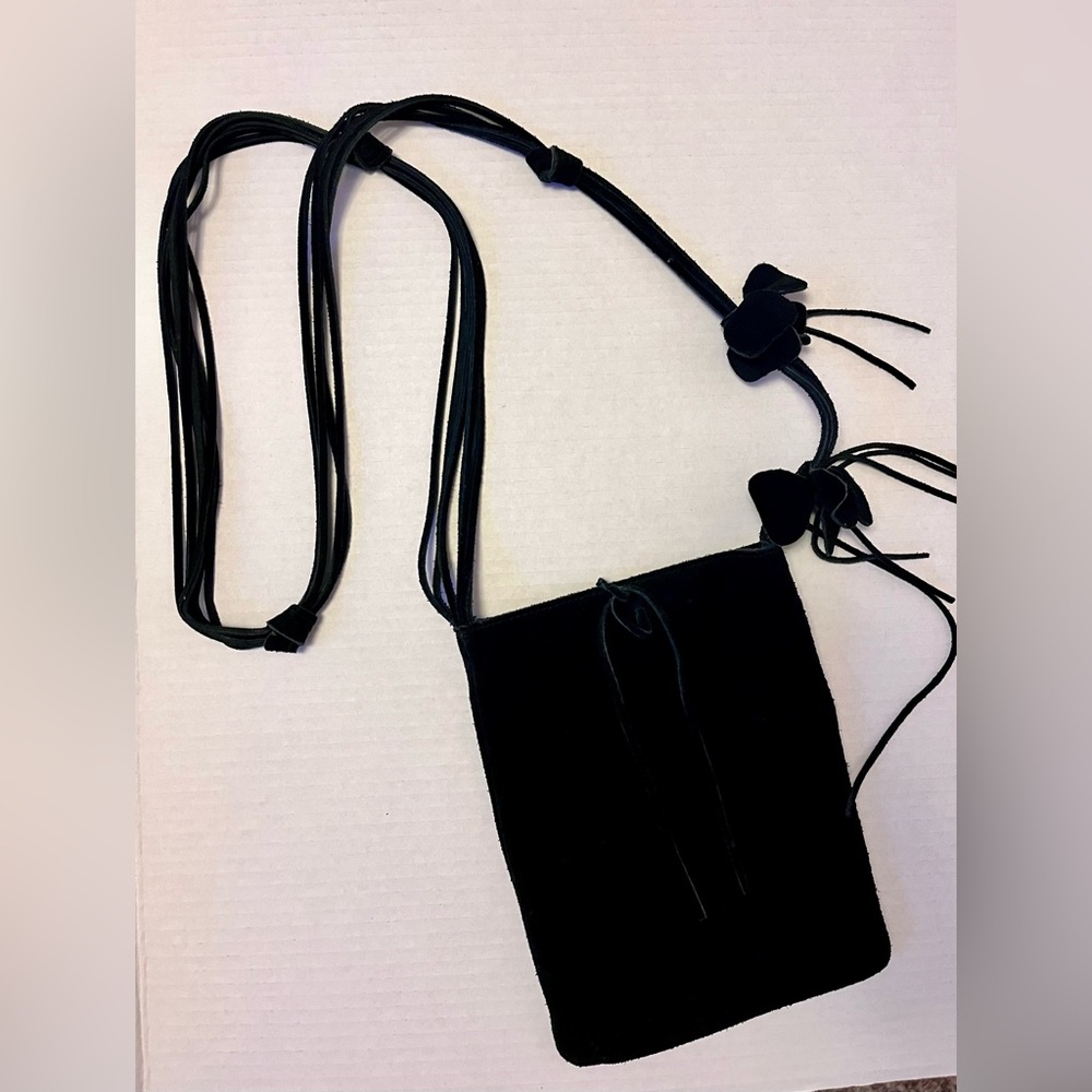 Lord & Taylor Black Suede Crossbody